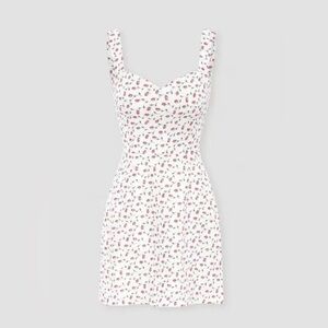 Miso Flax Floral Halter Mini Dress Reformation